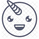 Unicorn Smile Smiley Icon