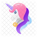 Unicorn Mascot Creature Rainbow Horn Icon