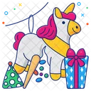 Unicorn Party Unicorn Birthday Gift Icon