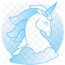 Unicornio Una Criatura Con Cuernos Criatura Imaginaria Icono