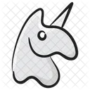 Unicornio Una Criatura Con Cuernos Criatura Imaginaria Icono