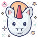 Unicornio Una Criatura Con Cuernos Criatura Imaginaria Icono