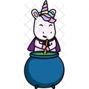 Unicornio Bruja Veneno Icono
