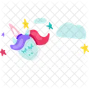 Dormir Nubes Unicornio Icono