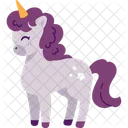 Unicornio Roxo Magico Ícone