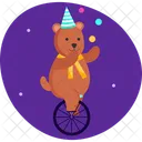 Unicycle Clown Cycle Icon