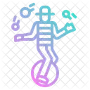 Unicycle Clown Fun Icon