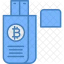 Unidad Flash Bitcoin Icono