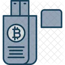 Unidad Flash Bitcoin Icono