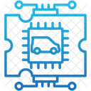 Unidade De Controle Veiculo Eletrico Maquina Eletronica Ícone