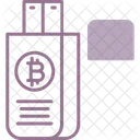 Bitcoin Usb Armazenamento Ícone