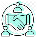 Unified Partnership Color Shadow Thinline Icon アイコン