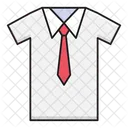 Camisa Corbata Tela Icono