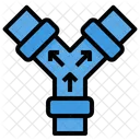 Cruce Agua Sistema Icono