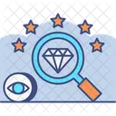 Unique Search Unique Diamond Icon