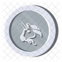 Uniswap Silver Cryptocurrency Crypto Icon
