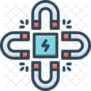 Unite Attraction Magnet Centripetal Power Horse Shoe Lodestone Electromagnetic Magnetism Connec Icon
