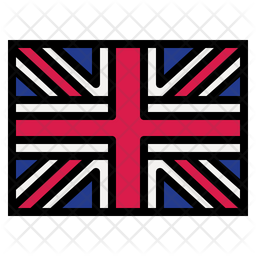 United Kingdom Flag Icon - Download in Colored Outline Style