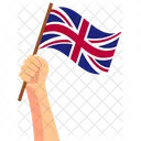 United Kingdom Hand Holding Nation Symbol Icon