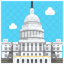 United States Capitol Icon - Download in Flat Style