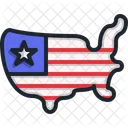 United States Of America Usa Map Location Country Geography Icon