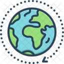 Universal Gloabal World All Over Globe Spherical Model Earth Surface Planet Icon