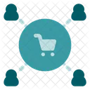 Flat Ecommerce Online Shopping Icon