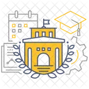 Universitat Collage Gebaude Symbol