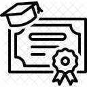 Hochschulabschluss Diplom Zertifikat Symbol