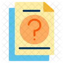 Unknown File No Data Unknown Question Question Mark Icône
