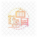 Unloaded shipping containers  Icon