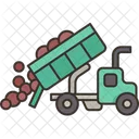 Unloading Truck Transportation Icon