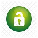 Green Unlock Password Icon