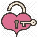 Unlock Key Heart Icon