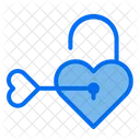 Unlock Key Love Icon