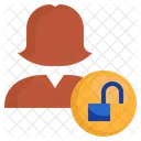 Unlock Padlock User Icon