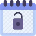 Unlock Calendar Date And Time Icon