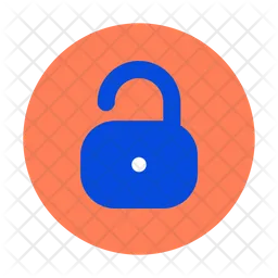 Unlock Circle  Icon