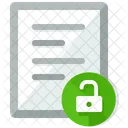 Unlock Document Paper Icon