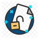 Unlock Document Unlock File Unlock Icon