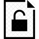 Document Unlock Mini Unlock Document Unlock File Icon
