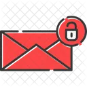 Unlock Email Email Envelope Icon