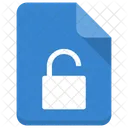 Unlock File Document Icon