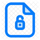 Unlock File Document Icon