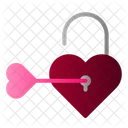 Unlock Key Love Icon