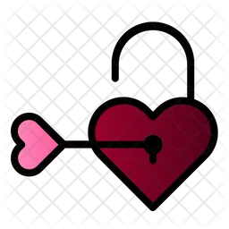 Unlock Heart  Icon