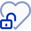 Unlock Heart Love Heart Icon