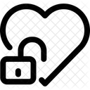 Unlock heart  Icon