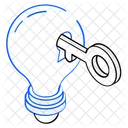 Idea Access Unlock Idea Light Bulb Symbol