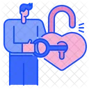 Key Unlock Love Icon